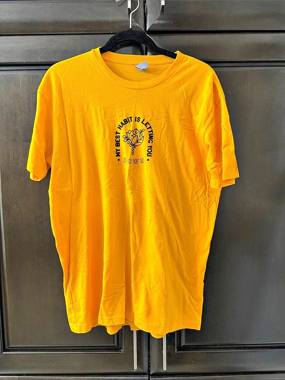 The Maine My Best Habit Is Letting You Down Tour Tee Yellow Medium